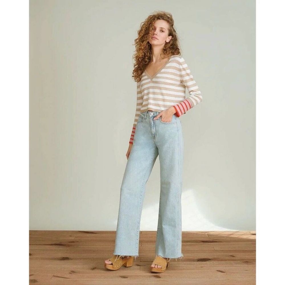 Veronica Beard Florrie Striped Knit Pullover